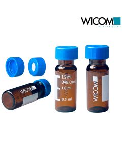 WICOM Kombipack, bestehend aus 1,5 ml 9mm Schraubvials [10*WIC 41160], braun mit...